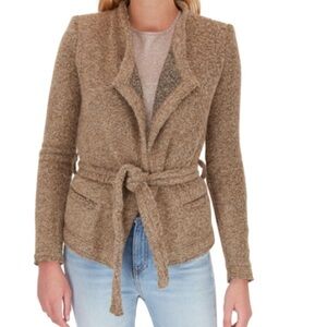 IRO Iquitos light brown belted sweater jacket small